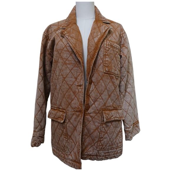 Young Fabulous & Broke Walker Quilted Jacket in Butterscotch Mineral YFB Size XS - Picture 2 of 12